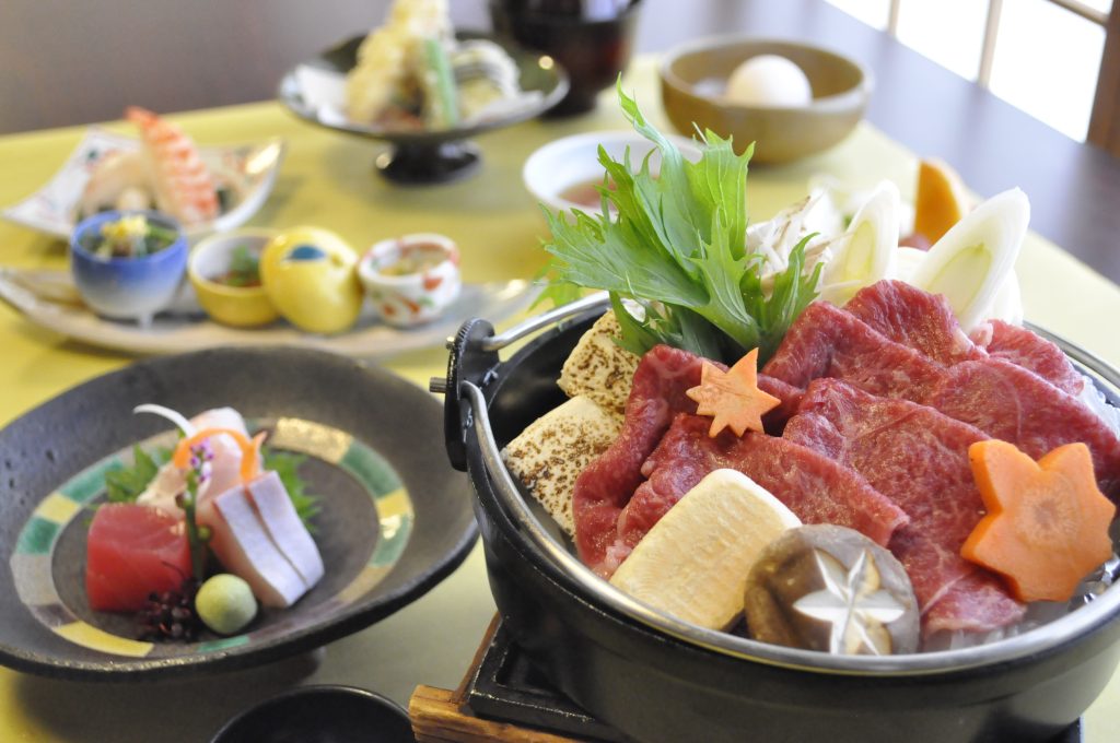 日本料理ふじ蔵の鳥取和牛メニュー